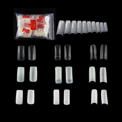 500pcs/box Package Clear White Natural French False Acrylic Nail Tips Uv Gel Ultra Nails 500 Tips Nails