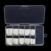 BIN New 100/500PCS Full Cover Artificial False Nail Tips-Natural/Clear