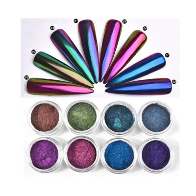 1 Box 0.3g Chameleon Mirror Nail Glitters Powder DIY Nail Chrome Pigment Dust Manicure Nail Art Decoration Tools