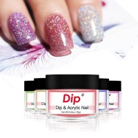 Holographic Glitter Nail Art No UV Lamp Soak Off Dip Powder Nail Polish